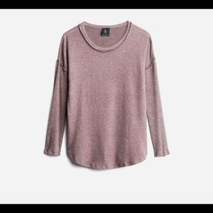 Bobeau Bartie Hacci Ribbed Sleeve Knit